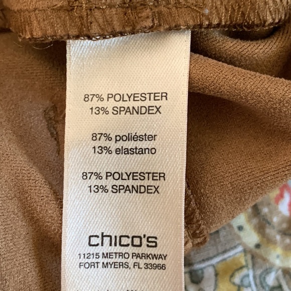 Chico’s faux suede look skinny pull-up stretchy pants XS - Picture 6 of 13